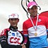 Frank Schleck and Kim Kirchen on the podium of the Luxemburgish National Championships 2006